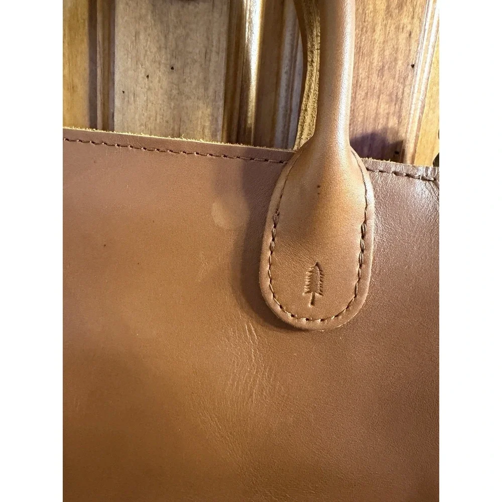 Portland Leather Goods Raindrop Crossbody Bag Purse Honey Small Brown Top Handle - Picture 3 of 16